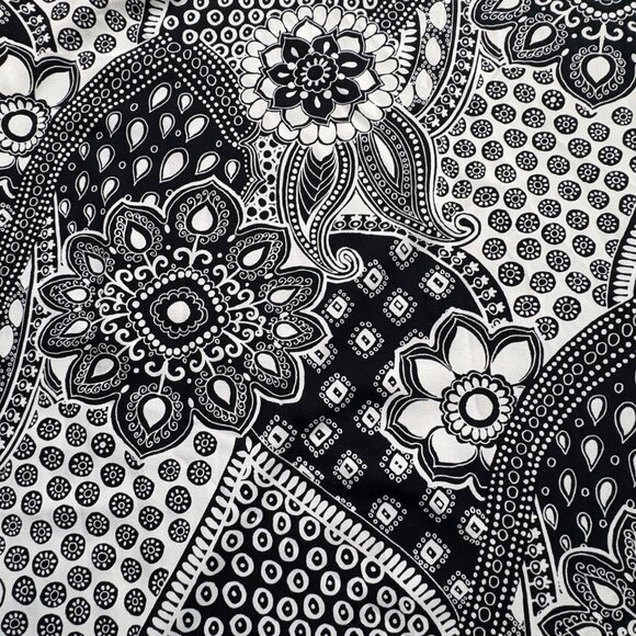 Loft Dress Large Petite Navy‎ White Floral Belt Paisley Boho Fairy Cottagecore - Picture 13 of 16